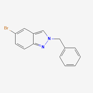 molecular formula C14H11BrN2 B2706395 5-Bromo-2-(phenylmethyl)-2H-indazole CAS No. 937049-51-9