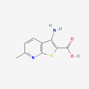 molecular formula C9H8N2O2S B2706404 3-氨基-6-甲基噻吩并[2,3-b]吡啶-2-羧酸 CAS No. 59488-60-7