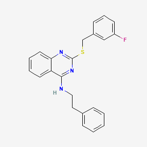 2-((3-fluorobenzyl)thio)-N-phenethylquinazolin-4-amine