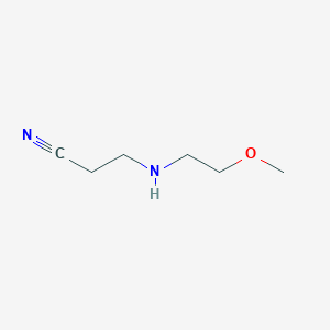 molecular formula C6H12N2O B2706417 3-[(2-Methoxyethyl)amino]propanenitrile CAS No. 1385694-39-2; 35855-66-4