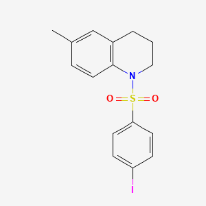 molecular formula C16H16INO2S B2706418 1-(4-iodophenyl)sulfonyl-6-methyl-3,4-dihydro-2H-quinoline CAS No. 1024308-69-7