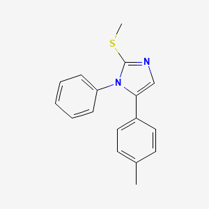 molecular formula C17H16N2S B2706424 2-(methylthio)-1-phenyl-5-(p-tolyl)-1H-imidazole CAS No. 1206985-92-3