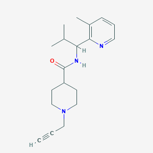 molecular formula C19H27N3O B2706426 N-[2-methyl-1-(3-methylpyridin-2-yl)propyl]-1-(prop-2-yn-1-yl)piperidine-4-carboxamide CAS No. 1355569-85-5