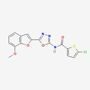 5-chloro-N-(5-(7-methoxybenzofuran-2-yl)-1,3,4-oxadiazol-2-yl)thiophene-2-carboxamide