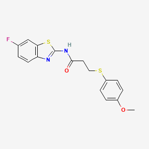 N-(6-fluorobenzo[d]thiazol-2-yl)-3-((4-methoxyphenyl)thio)propanamide