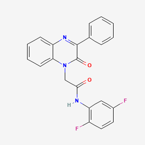 molecular formula C22H15F2N3O2 B2706436 N-(2,5-二氟苯基)-2-(2-氧代-3-苯基喹喔啉-1(2H)-基)乙酰胺 CAS No. 1428358-86-4