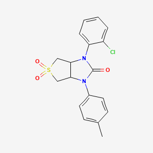 1-(2-chlorophenyl)-3-(p-tolyl)tetrahydro-1H-thieno[3,4-d]imidazol-2(3H)-one 5,5-dioxide