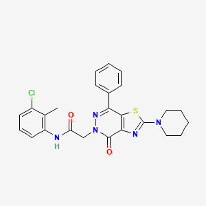 N-(3-chloro-2-methylphenyl)-2-(4-oxo-7-phenyl-2-(piperidin-1-yl)thiazolo[4,5-d]pyridazin-5(4H)-yl)acetamide