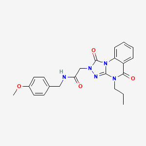 2-(1,5-dioxo-4-propyl-4,5-dihydro[1,2,4]triazolo[4,3-a]quinazolin-2(1H)-yl)-N-(4-methoxybenzyl)acetamide