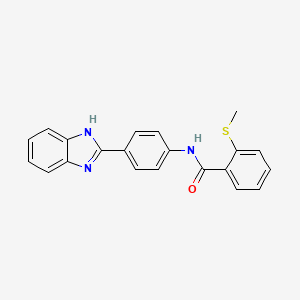 N-(4-(1H-benzo[d]imidazol-2-yl)phenyl)-2-(methylthio)benzamide