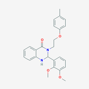 molecular formula C25H26N2O4 B270646 2-(2,3-dimethoxyphenyl)-3-[2-(4-methylphenoxy)ethyl]-2,3-dihydro-4(1H)-quinazolinone 