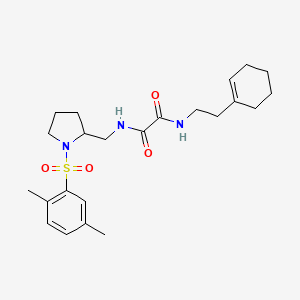 N1-(2-(cyclohex-1-en-1-yl)ethyl)-N2-((1-((2,5-dimethylphenyl)sulfonyl)pyrrolidin-2-yl)methyl)oxalamide