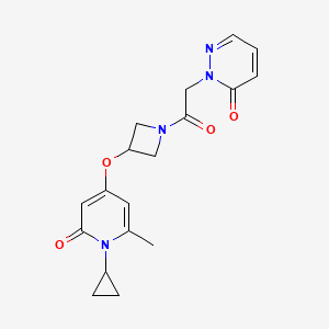 2-(2-(3-((1-cyclopropyl-6-methyl-2-oxo-1,2-dihydropyridin-4-yl)oxy)azetidin-1-yl)-2-oxoethyl)pyridazin-3(2H)-one