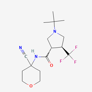 (3S,4S)-1-Tert-butyl-N-(4-cyanooxan-4-yl)-4-(trifluoromethyl)pyrrolidine-3-carboxamide