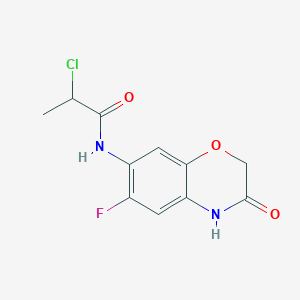 2-Chloro-N-(6-fluoro-3-oxo-4H-1,4-benzoxazin-7-yl)propanamide