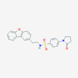 molecular formula C24H22N2O4S B270648 N-(2-dibenzo[b,d]furan-2-ylethyl)-4-(2-oxo-1-pyrrolidinyl)benzenesulfonamide 