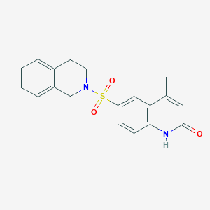 molecular formula C20H20N2O3S B270649 6-(3,4-dihydroisoquinolin-2(1H)-ylsulfonyl)-4,8-dimethylquinolin-2(1H)-one 