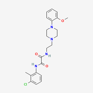 molecular formula C22H27ClN4O3 B2706494 N1-(3-chloro-2-methylphenyl)-N2-(2-(4-(2-methoxyphenyl)piperazin-1-yl)ethyl)oxalamide CAS No. 1049574-97-1