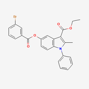 ethyl 5-((3-bromobenzoyl)oxy)-2-methyl-1-phenyl-1H-indole-3-carboxylate
