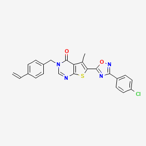 6-[3-(4-chlorophenyl)-1,2,4-oxadiazol-5-yl]-3-(4-ethenylbenzyl)-5-methylthieno[2,3-d]pyrimidin-4(3H)-one