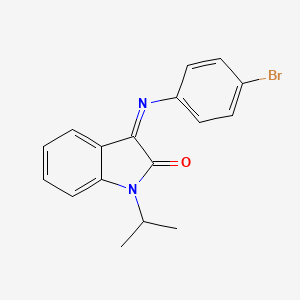 molecular formula C17H15BrN2O B2706509 3-(4-溴苯基)亚胺基-1-丙基吲哚-2-酮 CAS No. 1098979-66-8