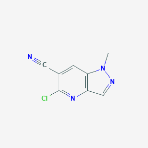molecular formula C8H5ClN4 B2706516 5-Chloro-1-methylpyrazolo[4,3-b]pyridine-6-carbonitrile CAS No. 2225137-15-3