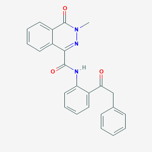 molecular formula C24H19N3O3 B270652 3-methyl-4-oxo-N-[2-(phenylacetyl)phenyl]-3,4-dihydrophthalazine-1-carboxamide 