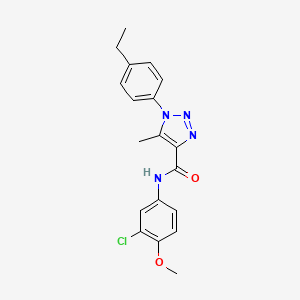 molecular formula C19H19ClN4O2 B2706520 N-(3-氯-4-甲氧基苯基)-1-(4-乙基苯基)-5-甲基-1H-1,2,3-噻唑-4-甲酸酰胺 CAS No. 866872-83-5