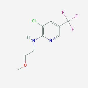 molecular formula C9H10ClF3N2O B2706522 3-chloro-N-(2-methoxyethyl)-5-(trifluoromethyl)-2-pyridinamine CAS No. 338406-35-2