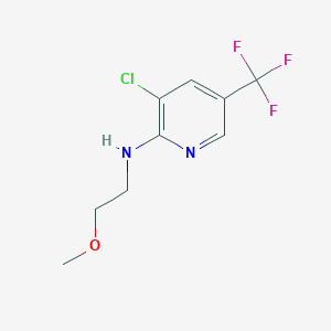 molecular formula C9H10ClF3N2O B2706522 3-氯-N-(2-甲氧基乙基)-5-(三氟甲基)-2-吡啶胺 CAS No. 338406-35-2