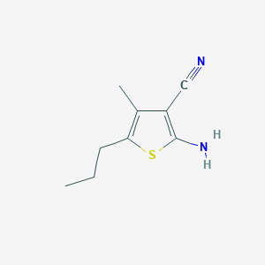 molecular formula C9H12N2S B2706523 2-Amino-4-methyl-5-propylthiophene-3-carbonitrile CAS No. 143586-81-6
