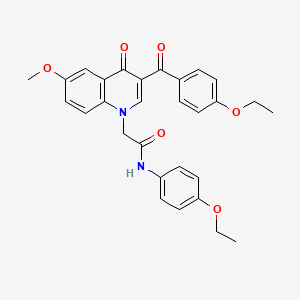 2-[3-(4-ethoxybenzoyl)-6-methoxy-4-oxoquinolin-1-yl]-N-(4-ethoxyphenyl)acetamide
