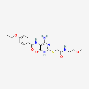 N-(4-amino-2-((2-((2-methoxyethyl)amino)-2-oxoethyl)thio)-6-oxo-1,6-dihydropyrimidin-5-yl)-4-ethoxybenzamide