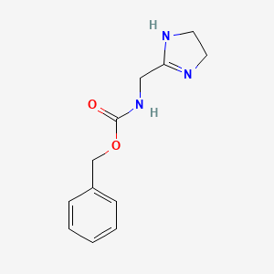 molecular formula C12H15N3O2 B2706526 苄基 N-[(4,5-二氢-1H-咪唑-2-基)甲基]碳酸酯 CAS No. 70984-91-7