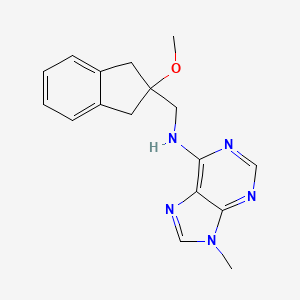 N-[(2-Methoxy-1,3-dihydroinden-2-yl)methyl]-9-methylpurin-6-amine