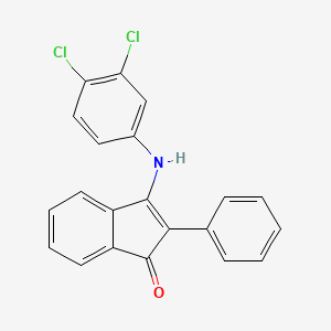 molecular formula C21H13Cl2NO B2706542 3-((3,4-二氯苯基)氨基)-2-苯基吲哚-1-酮 CAS No. 1022130-84-2