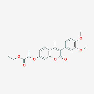 ethyl 2-{[3-(3,4-dimethoxyphenyl)-4-methyl-2-oxo-2H-chromen-7-yl]oxy}propanoate