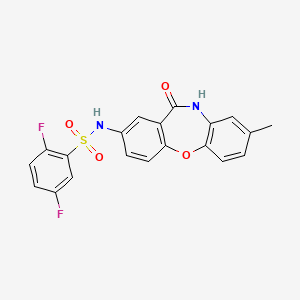 molecular formula C20H14F2N2O4S B2706562 2,5-二氟-N-(8-甲基-11-氧代-10,11-二氢二苯并[b,f][1,4]噁唑-2-基)苯磺酰胺 CAS No. 922034-88-6