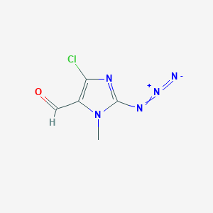 molecular formula C5H4ClN5O B2706563 2-Azido-5-chloro-3-methylimidazole-4-carbaldehyde CAS No. 1314745-32-8