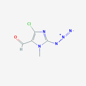 molecular formula C5H4ClN5O B2706563 2-叠氮-5-氯-3-甲基咪唑-4-甲醛 CAS No. 1314745-32-8