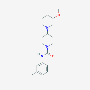 molecular formula C20H31N3O2 B2706564 N-(3,4-dimethylphenyl)-3-methoxy-[1,4'-bipiperidine]-1'-carboxamide CAS No. 2309190-49-4