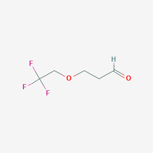 molecular formula C5H7F3O2 B2706570 3-(2,2,2-三氟乙氧基)丙醛 CAS No. 1340464-83-6