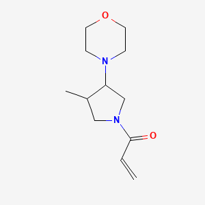 molecular formula C12H20N2O2 B2706579 1-(3-Methyl-4-morpholin-4-ylpyrrolidin-1-yl)prop-2-en-1-one CAS No. 2224497-91-8