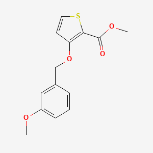 molecular formula C14H14O4S B2706581 Methyl 3-[(3-methoxybenzyl)oxy]-2-thiophenecarboxylate CAS No. 866154-74-7