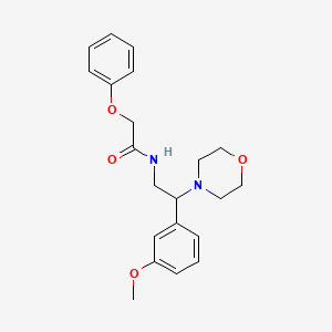 molecular formula C21H26N2O4 B2706585 N-(2-(3-甲氧基苯基)-2-吗啉基乙基)-2-苯氧基乙酰胺 CAS No. 942010-44-8
