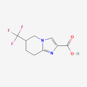 molecular formula C9H9F3N2O2 B2706591 6-(Trifluoromethyl)-5,6,7,8-tetrahydroimidazo[1,2-a]pyridine-2-carboxylic acid CAS No. 1774893-22-9