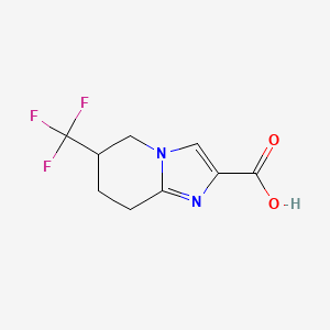 molecular formula C9H9F3N2O2 B2706591 6-(三氟甲基)-5,6,7,8-四氢咪唑并[1,2-a]吡啶-2-甲酸 CAS No. 1774893-22-9