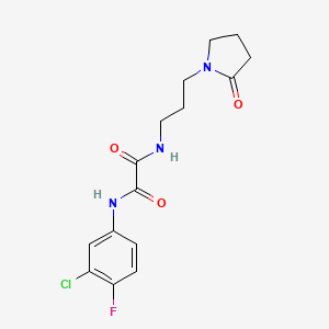N'-(3-chloro-4-fluorophenyl)-N-[3-(2-oxopyrrolidin-1-yl)propyl]oxamide