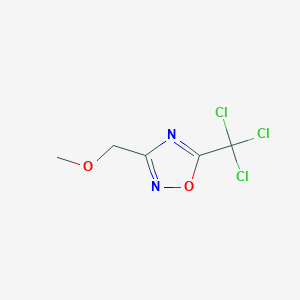 molecular formula C5H5Cl3N2O2 B2706595 3-(Methoxymethyl)-5-(trichloromethyl)-1,2,4-oxadiazole CAS No. 1783613-25-1