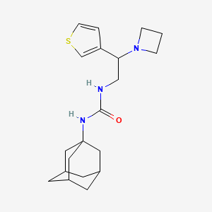 molecular formula C20H29N3OS B2706602 1-((1R,3s)-adamantan-1-yl)-3-(2-(azetidin-1-yl)-2-(thiophen-3-yl)ethyl)urea CAS No. 2061810-29-3